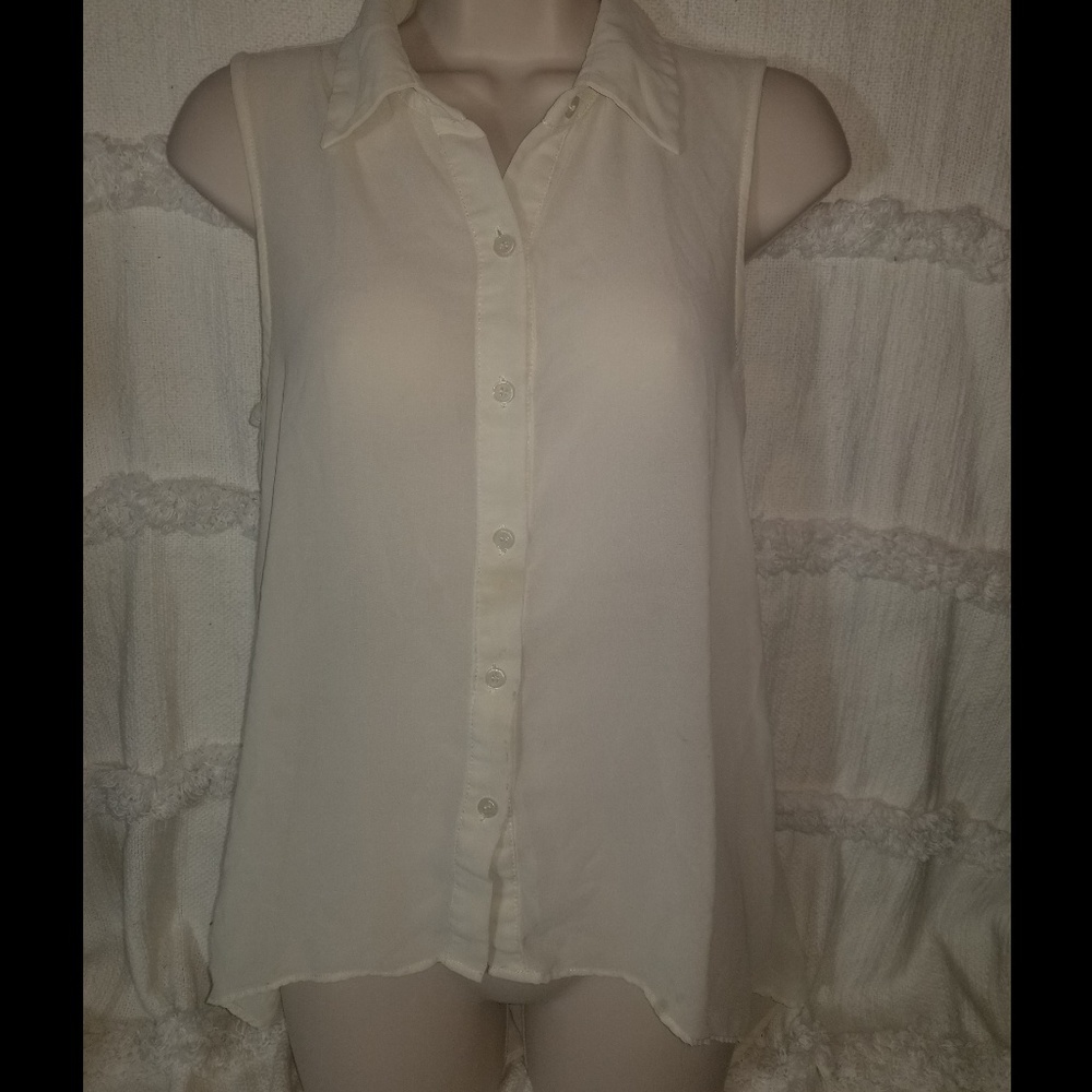 Sans Souci cream hi low tank top